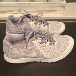 White/Gray Nike shoes